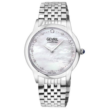 Front view of Gevril Airolo Diamond Women's Quartz Watch 13041B