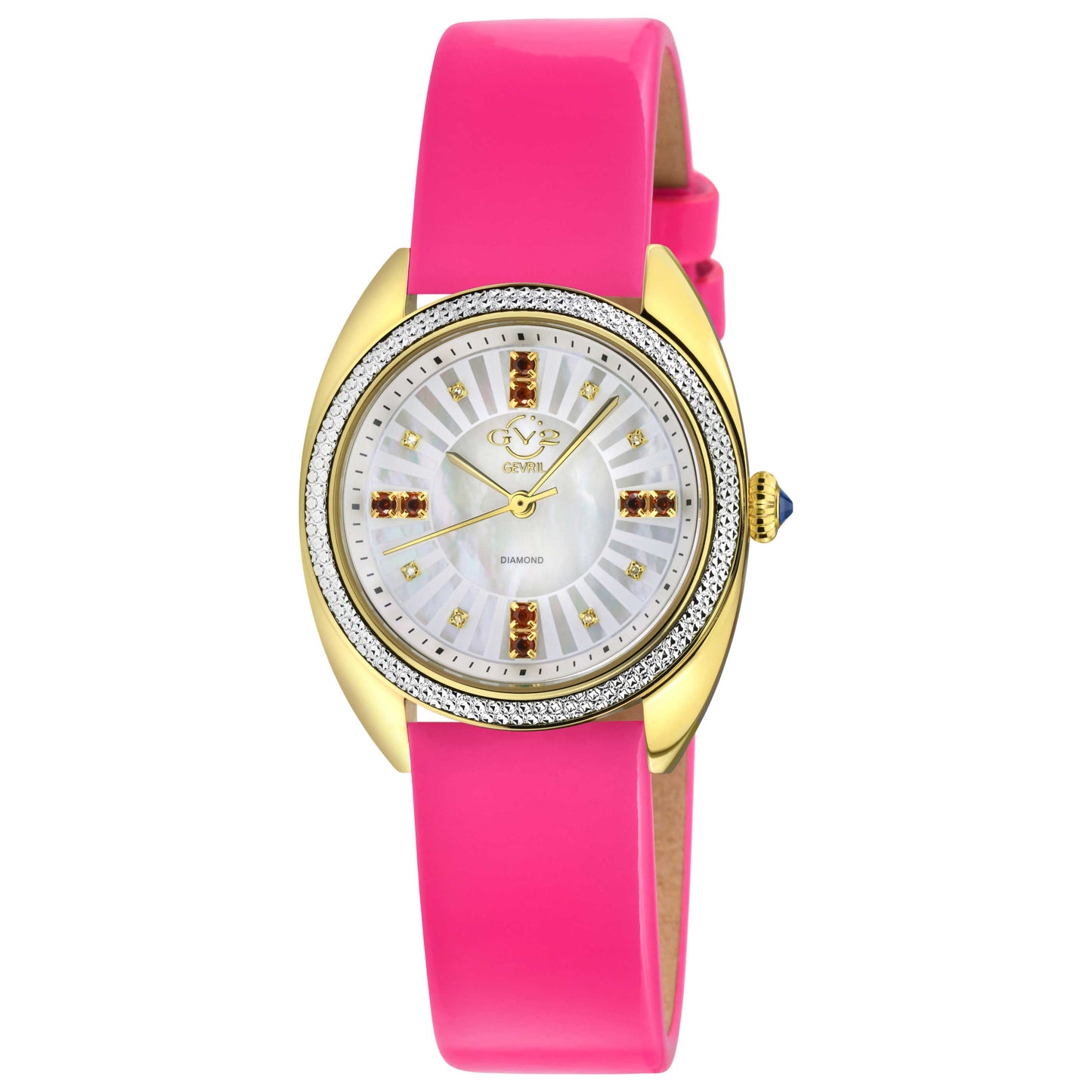 Front view of GV2 by Gevril Palermo Diamond Women's Quartz Watch 13102-8