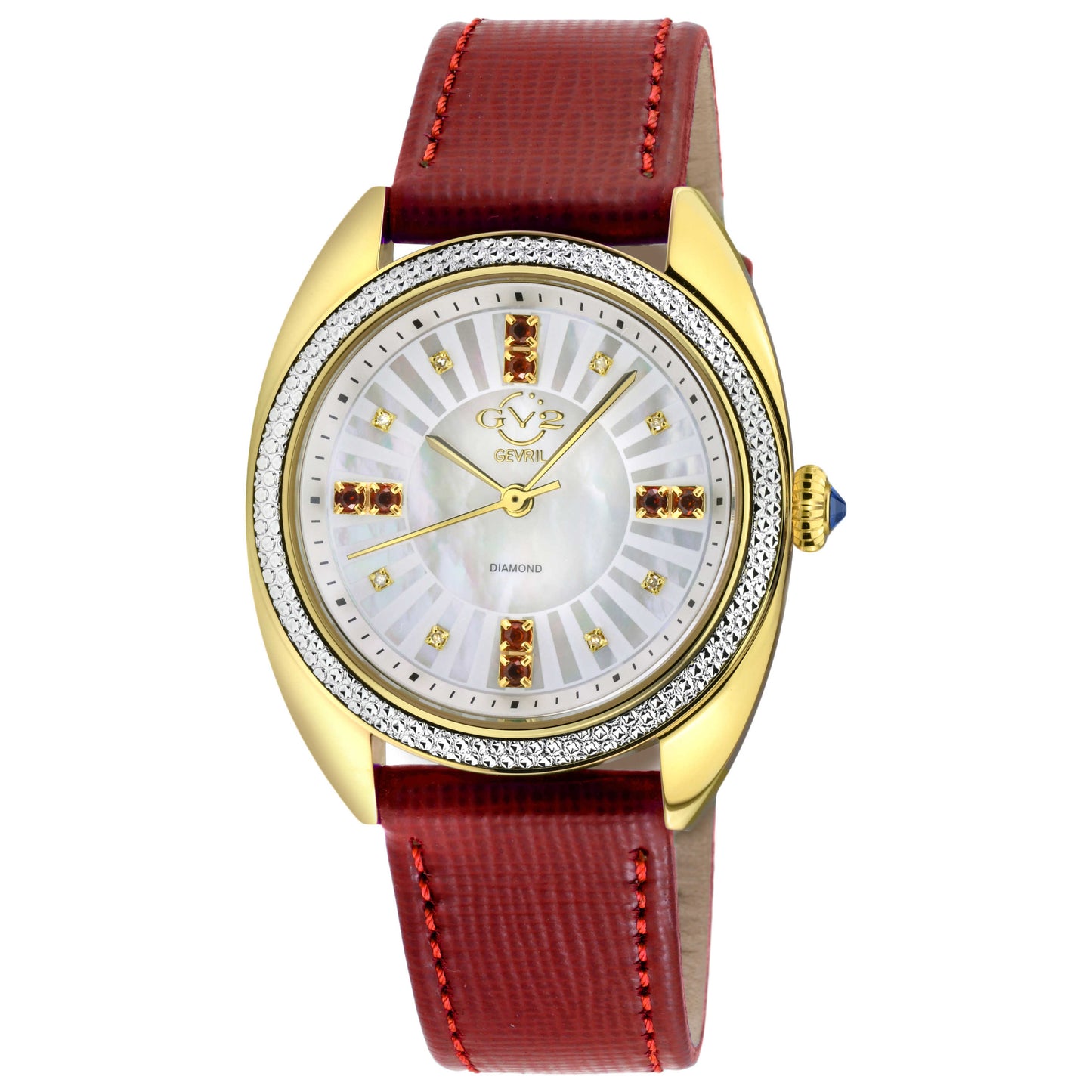 Front view of GV2 by Gevril Palermo Diamond Women's Quartz Watch 13102
