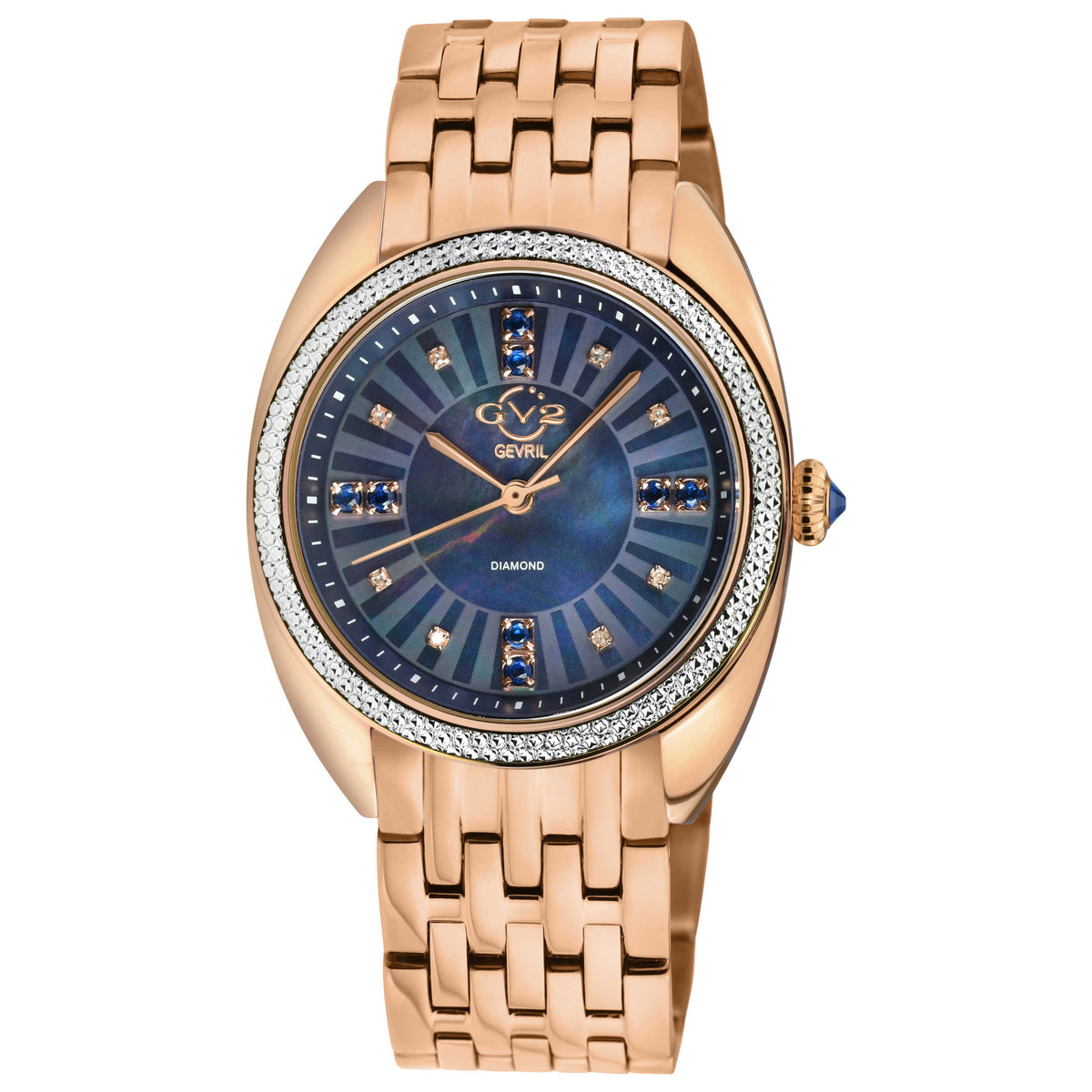 Palermo Diamond Quartz Blue Mother-of-Pearl Women's Watch 13104B