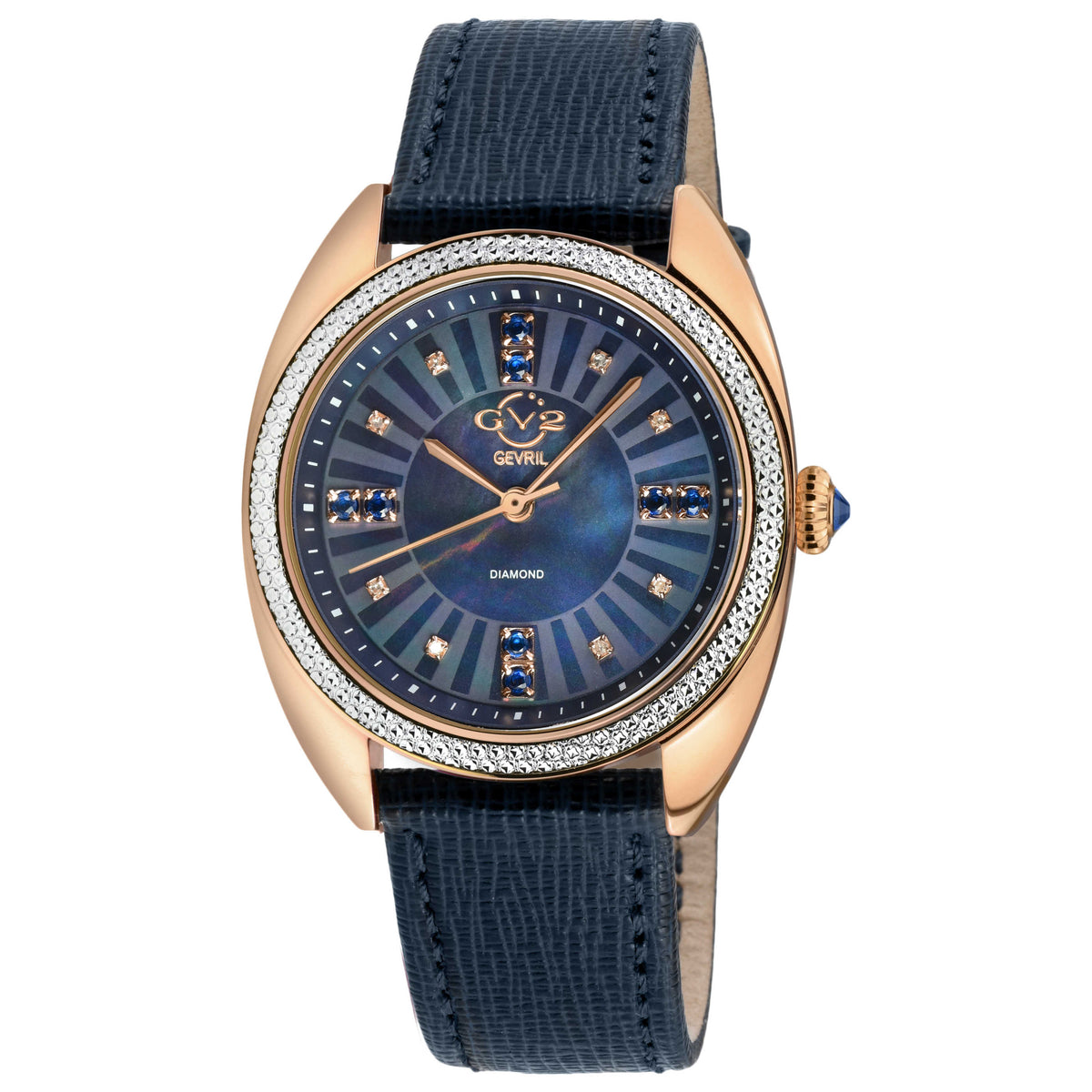 Palermo Diamond Quartz Blue Mother-of-Pearl Women's Watch 13104