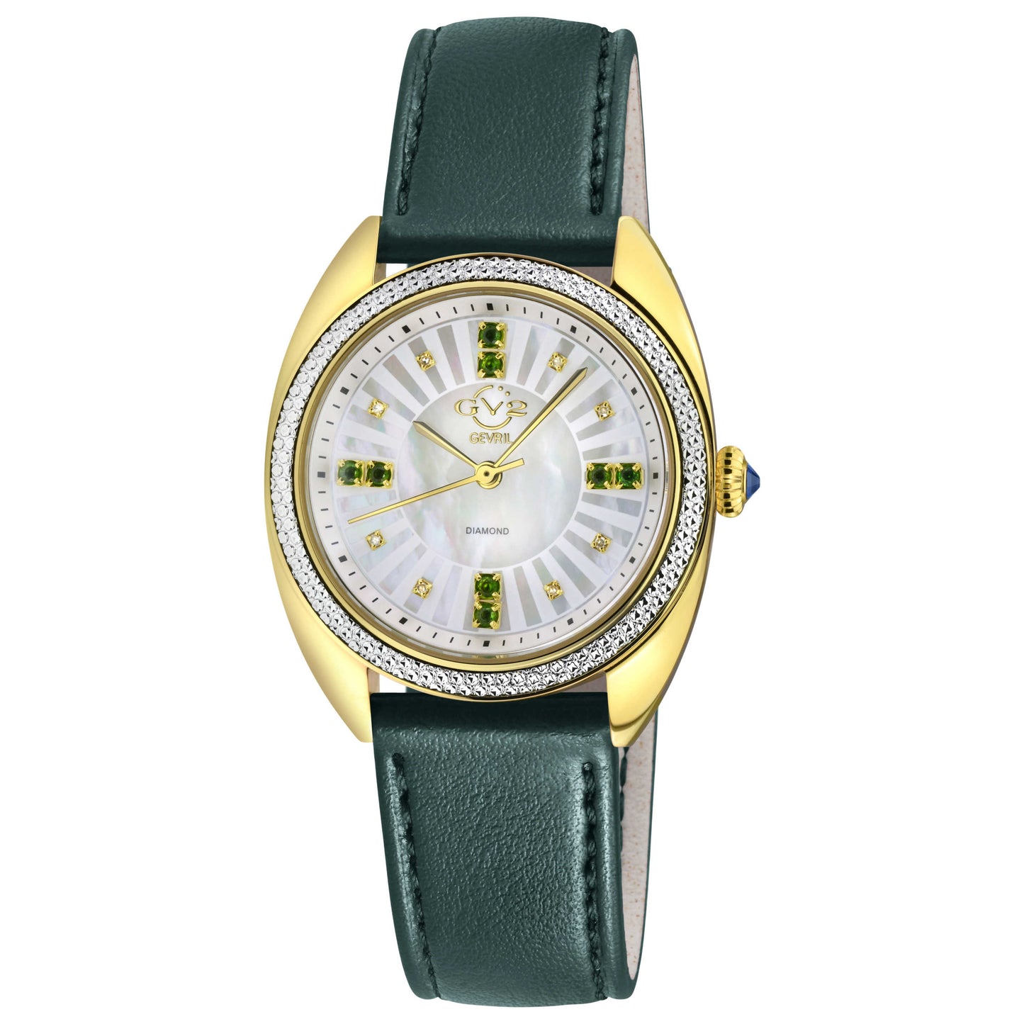 Front view of GV2 by Gevril Palermo Diamond Women's Quartz Watch 13105-V5