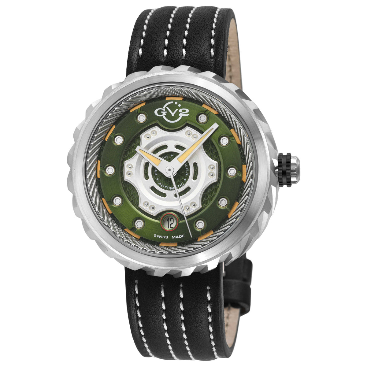 Motorcycle Automatic Green Men's Watch 13202