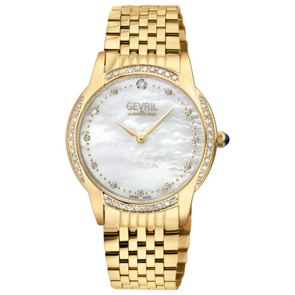 Front view of Gevril Airolo Diamond Women's Quartz Watch 13221B