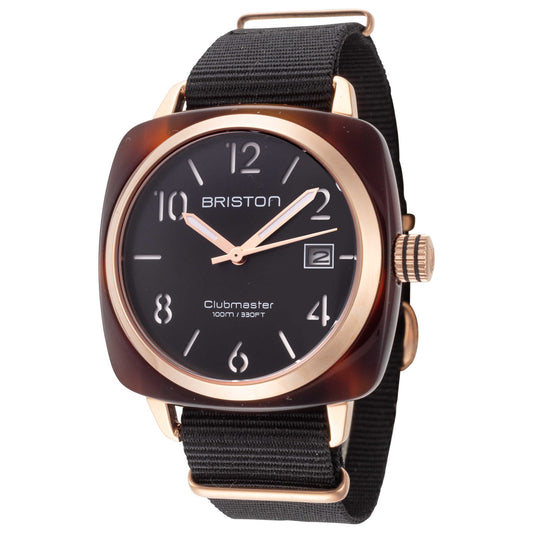 Front view of Briston Clubmaster Classic Men's Quartz Watch 13240.PRA.T.1.NB