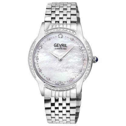 Front view of Gevril Airolo Diamond Women's Quartz Watch 13241B