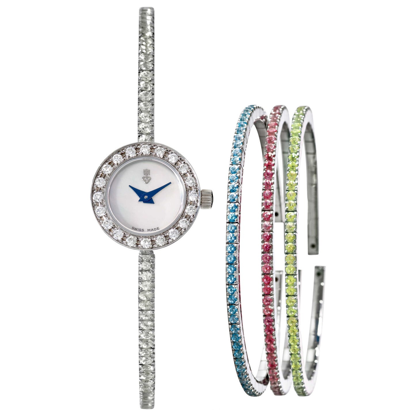 Front view of Corum Romantic Women's Swiss Quartz (Battery-Powered) Watch 137-501-47-SETB-PN34