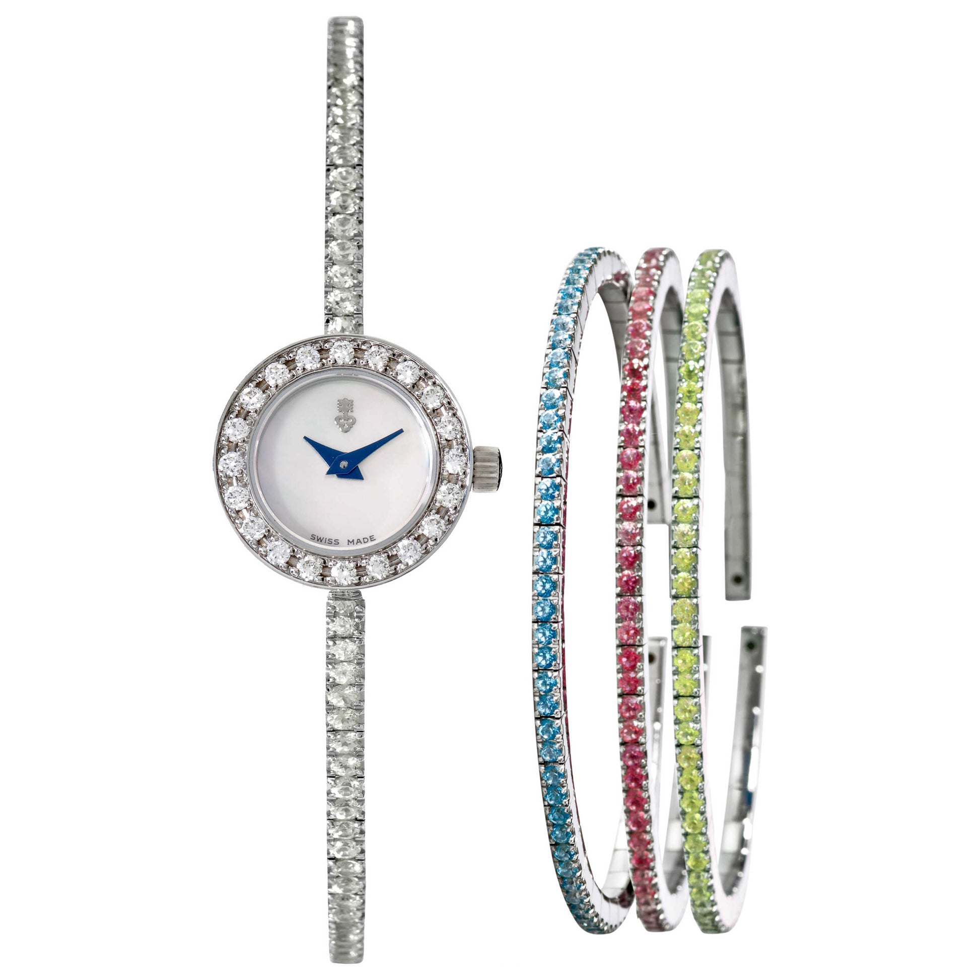 Front view of Corum Romantic Women's Swiss Quartz (Battery-Powered) Watch 137-501-47-SETB-PN34