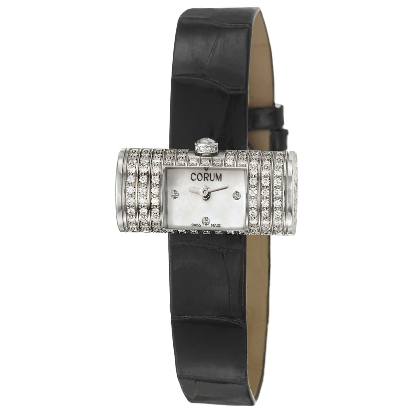 Front view of Corum Golden Tube Women's Swiss Quartz (Battery-Powered) Watch 137-801-69-0081-PN01