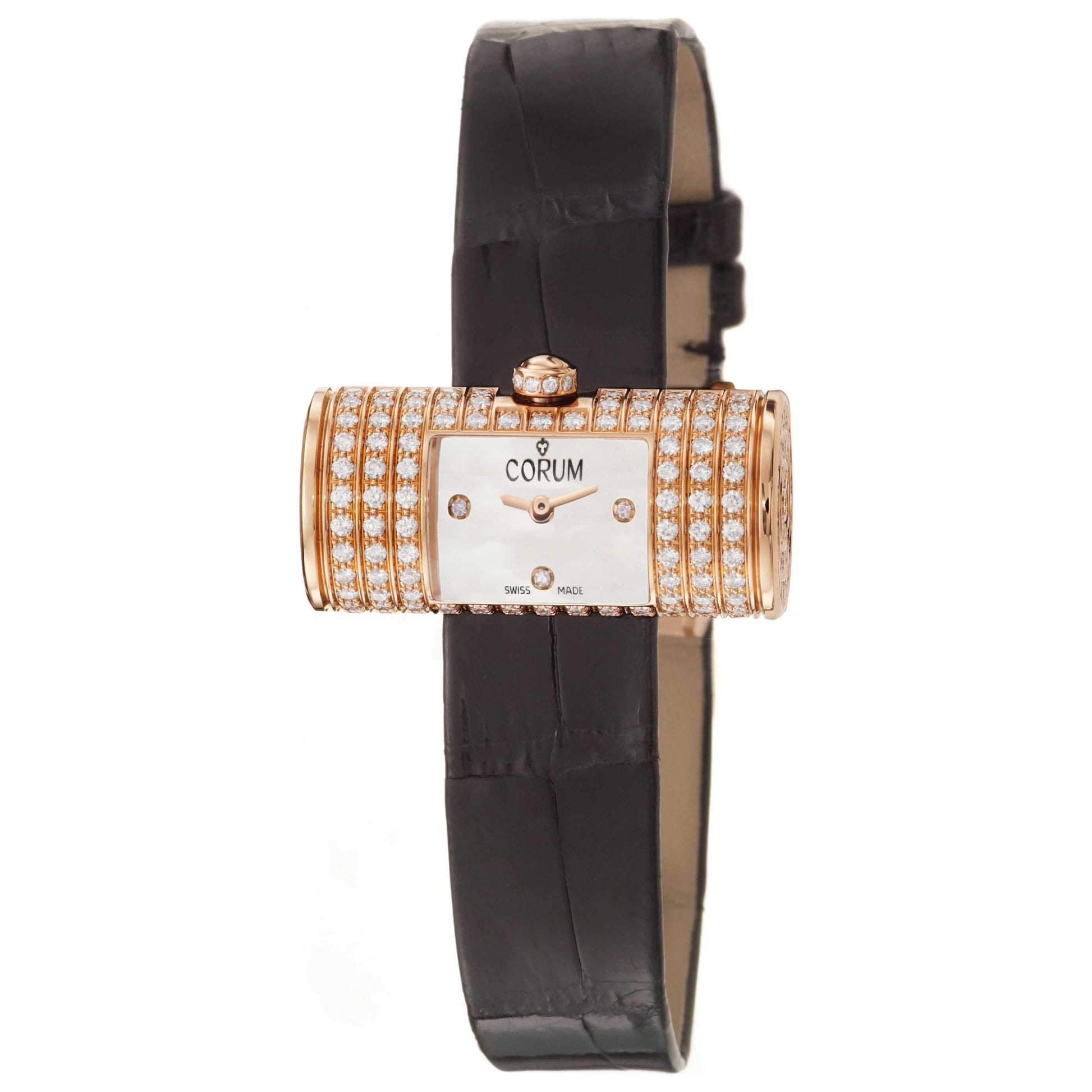 Front view of Corum Golden Tube Women's Swiss Quartz (Battery-Powered) Watch 137-801-85-0081-PN01