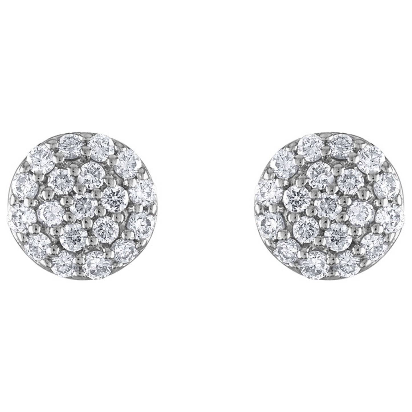 Front view of Tresorra Fashion Women's Earrings 137-WG-DIA
