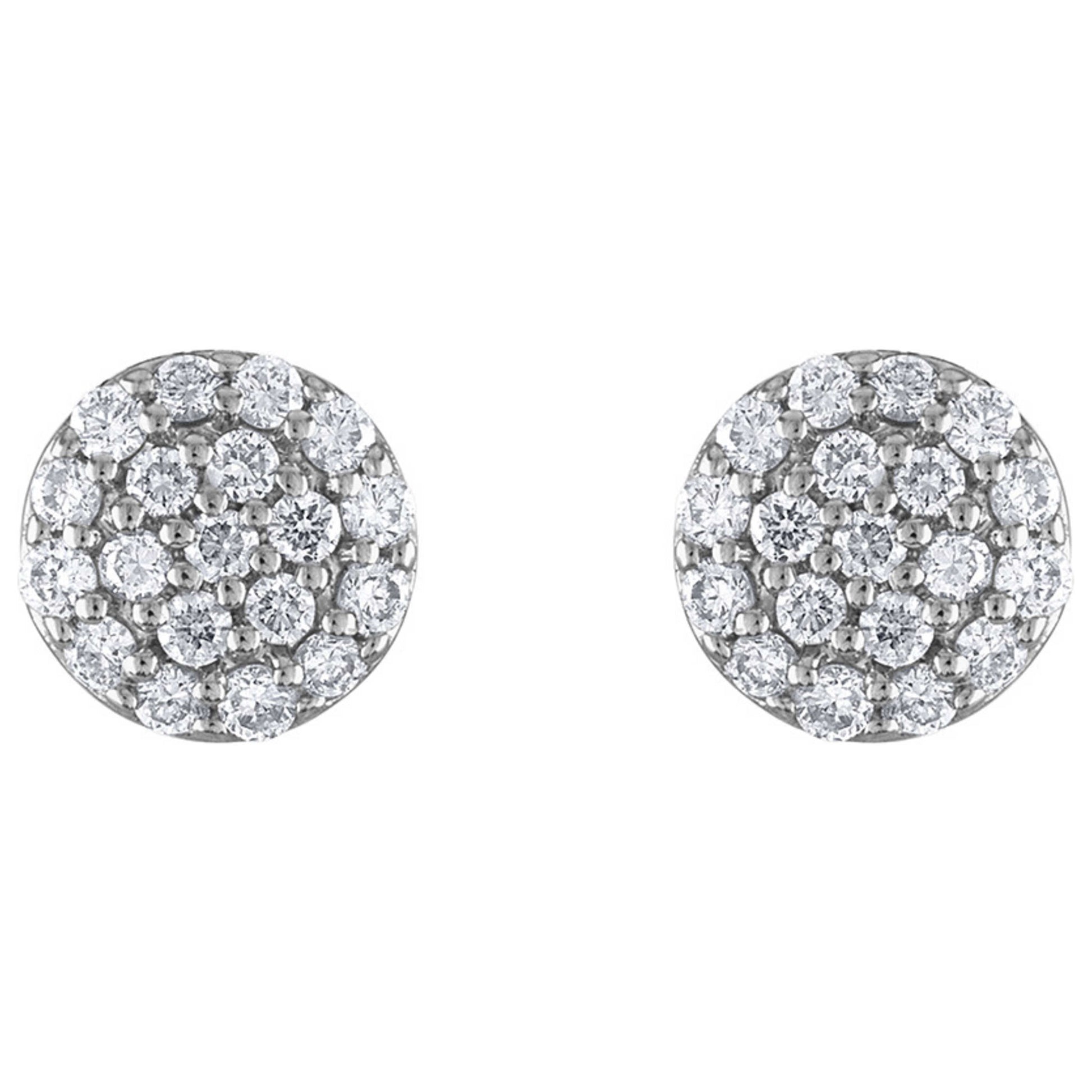 Front view of Tresorra Fashion Women's Earrings 137-WG-DIA
