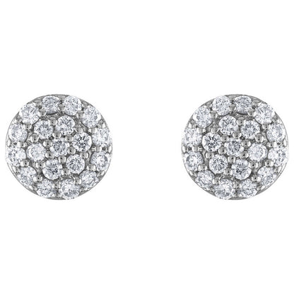 Front view of Tresorra Fashion Women's Earrings 137-WG-DIA