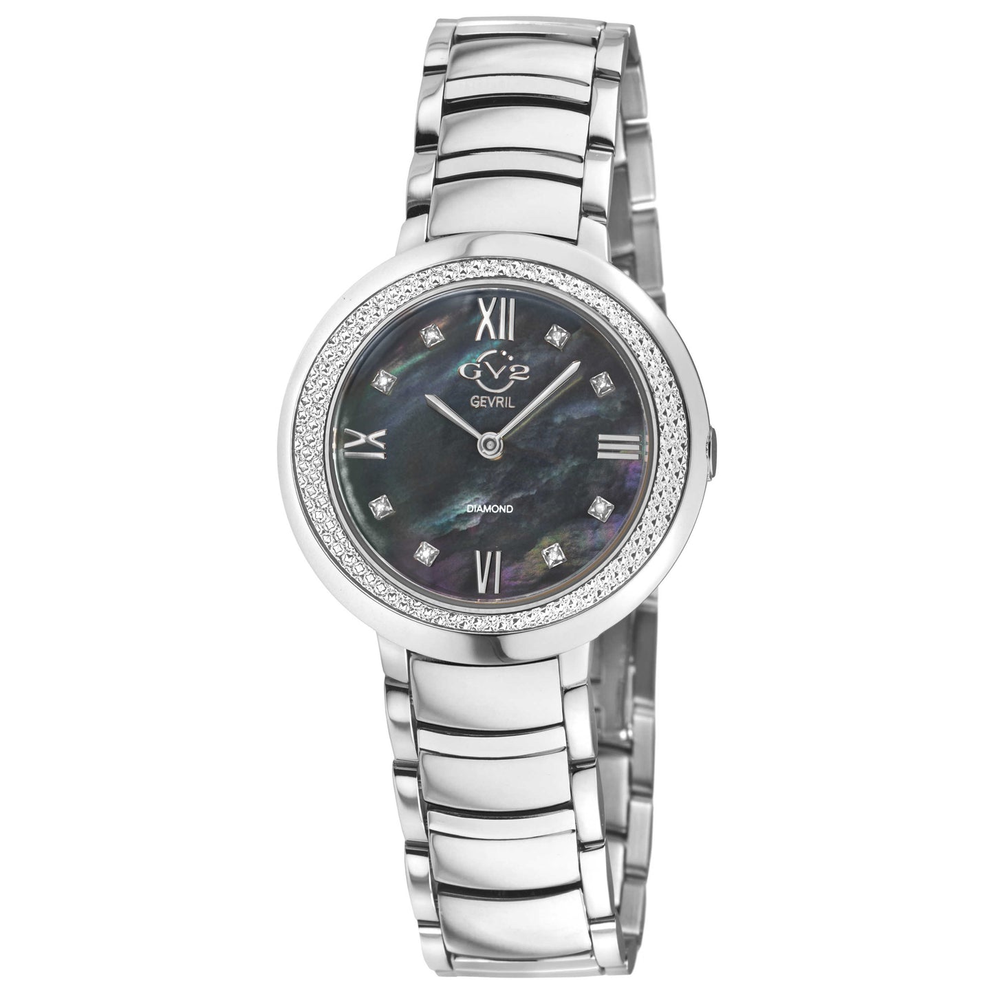 Front view of GV2 by Gevril Amalfi Women's Quartz Watch 14101B