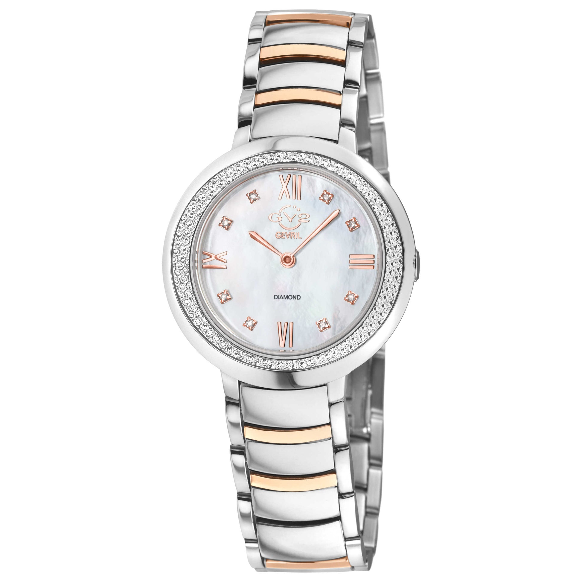 Front view of GV2 by Gevril Amalfi Women's Quartz Watch 14104B