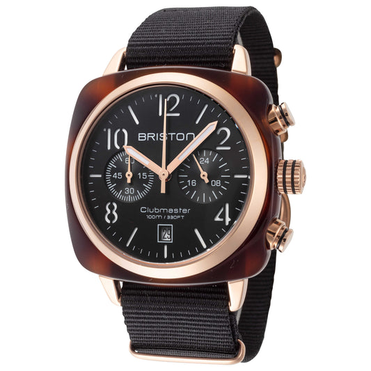 Front view of Briston Clubmaster Men's Quartz Watch 14140.PRA.T.1.NB