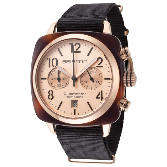 Front view of Briston Clubmaster Classic Men's Quartz Watch 14140.PRA.T.6.NB