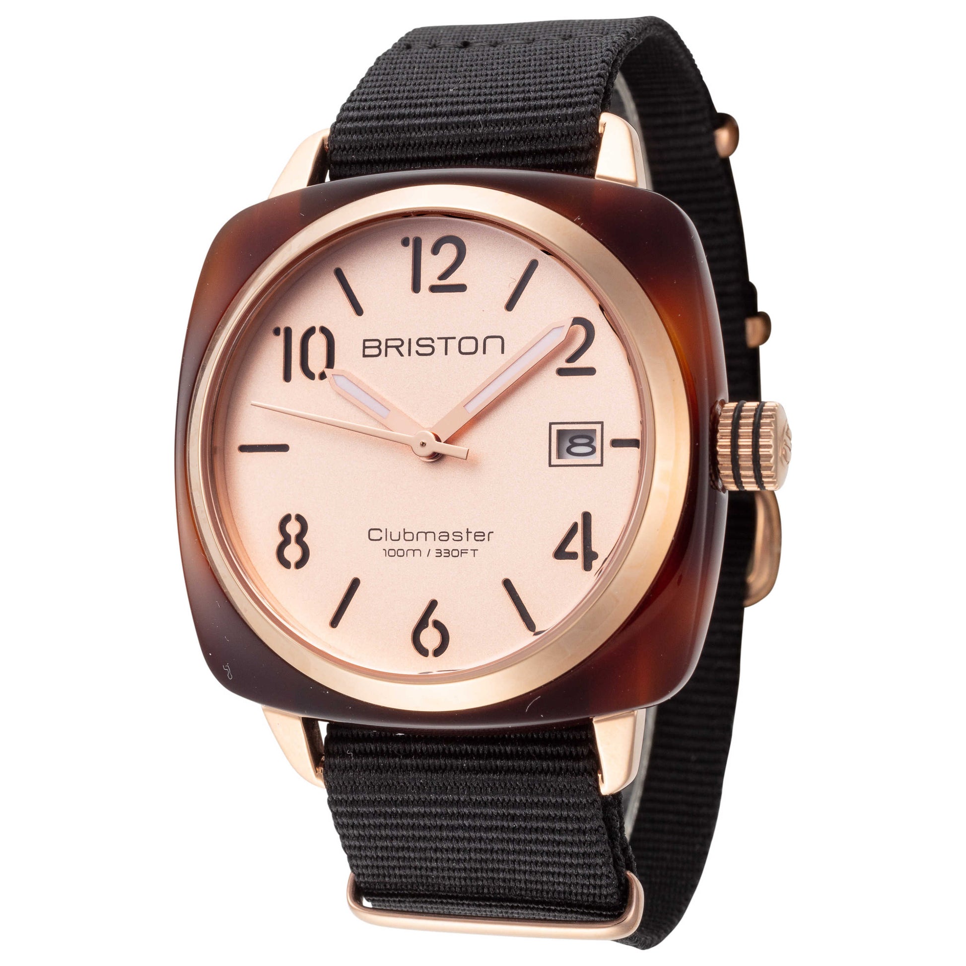 Front view of Briston Clubmaster Classic Men's Quartz Watch 14240.PRA.T.6.NB