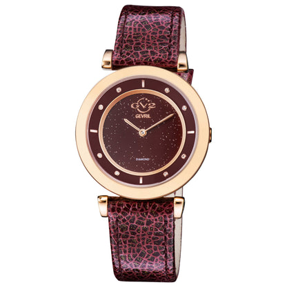 Front view of GV2 by Gevril Lombardy Diamond Women's Quartz Watch 14404