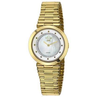 Front view of GV2 by Gevril Burano Diamond Women's Quartz Watch 14412B