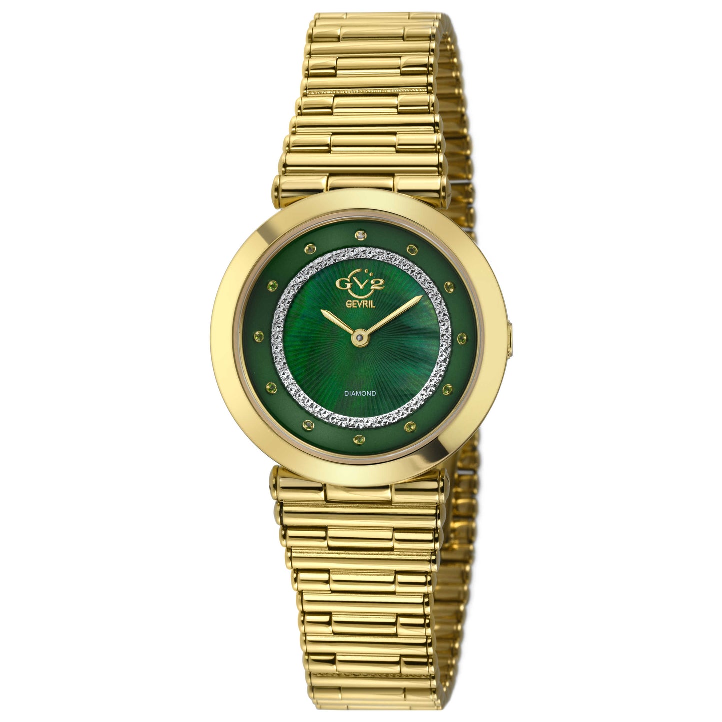 Front view of GV2 by Gevril Burano Diamond Women's Quartz Watch 14413B