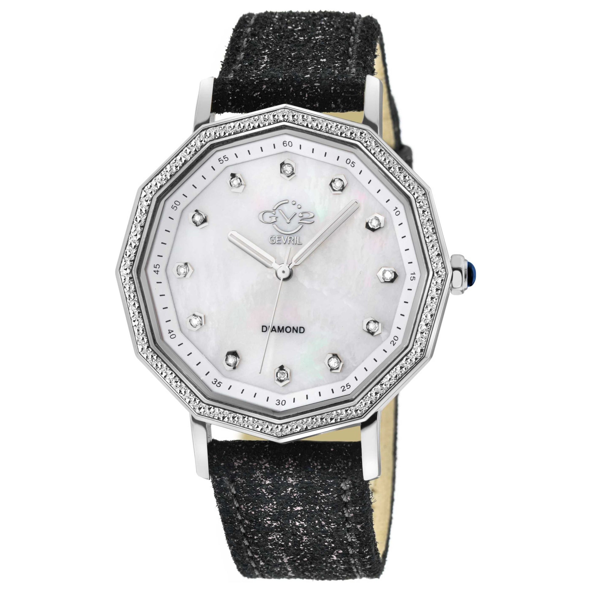 Front view of GV2 by Gevril Spello Diamond Women's Quartz Watch 14500