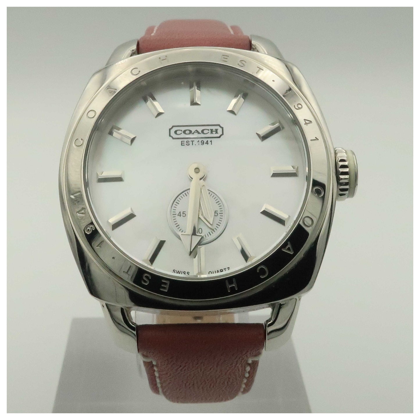 Front view of Coach Ali Sport Women's Swiss Quartz (Battery-Powered) Watch 14501178-PO