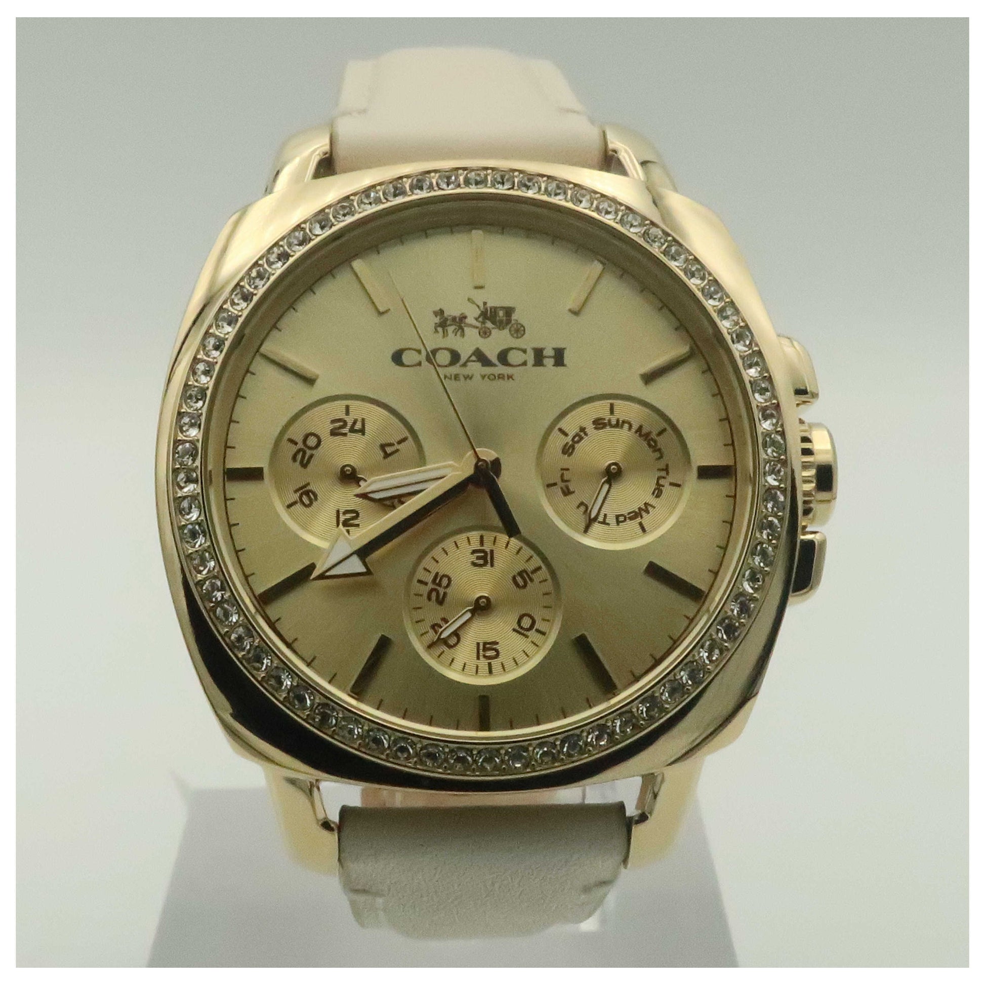 Front view of Coach Boyfriend Women's Japanese Quartz (Battery-Powered) Watch 14502084-PO