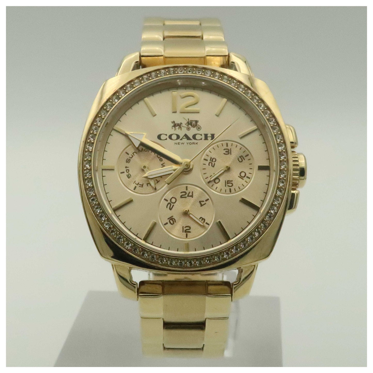 Front view of Coach Boyfriend Women's Japanese Quartz (Battery-Powered) Watch 14502127-PO