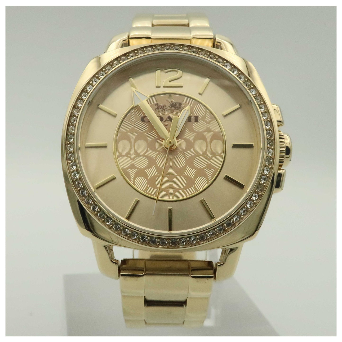 Front view of Coach Boyfriend Women's Japanese Quartz (Battery-Powered) Watch 14502148-PO