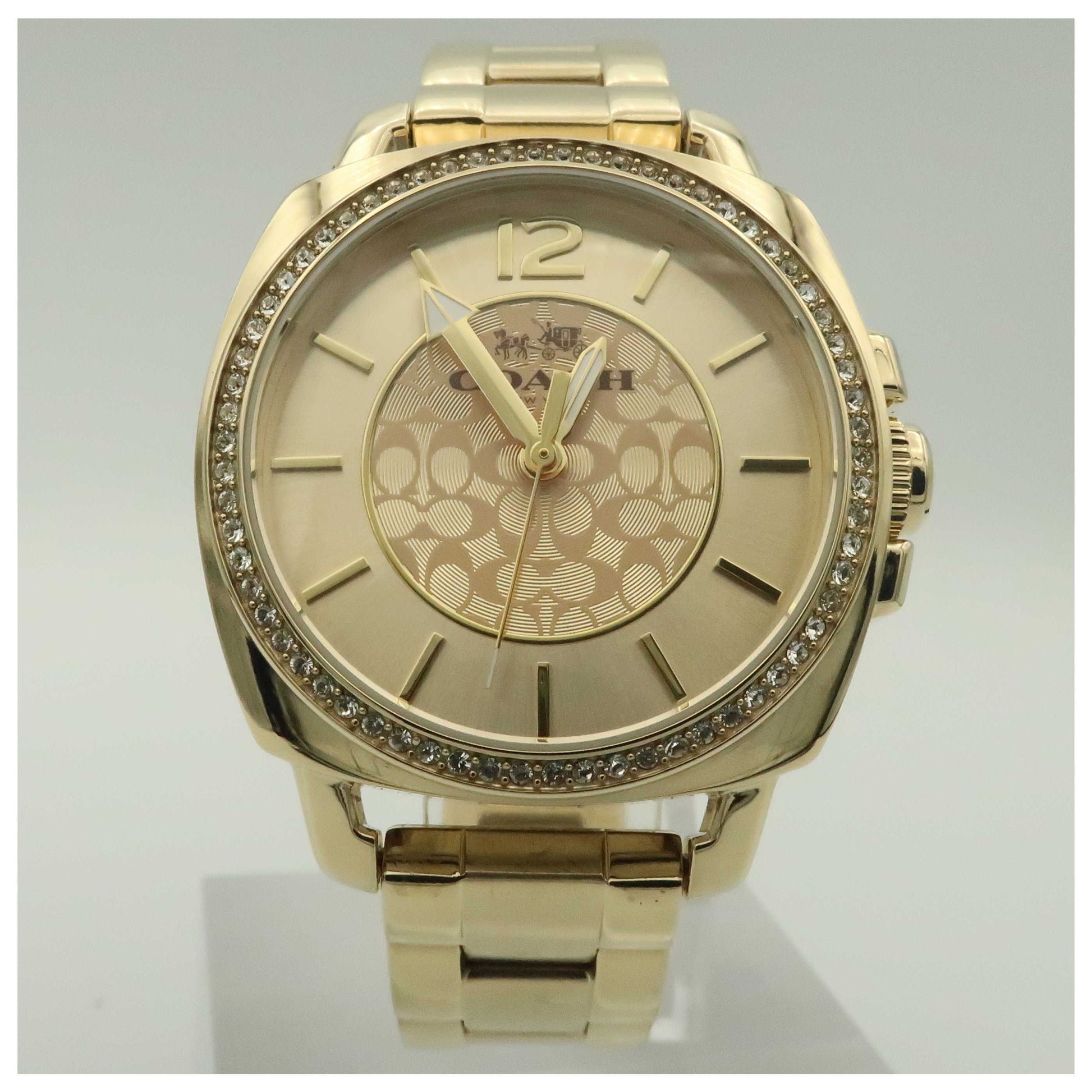 Front view of Coach Boyfriend Women's Japanese Quartz (Battery-Powered) Watch 14502148-PO