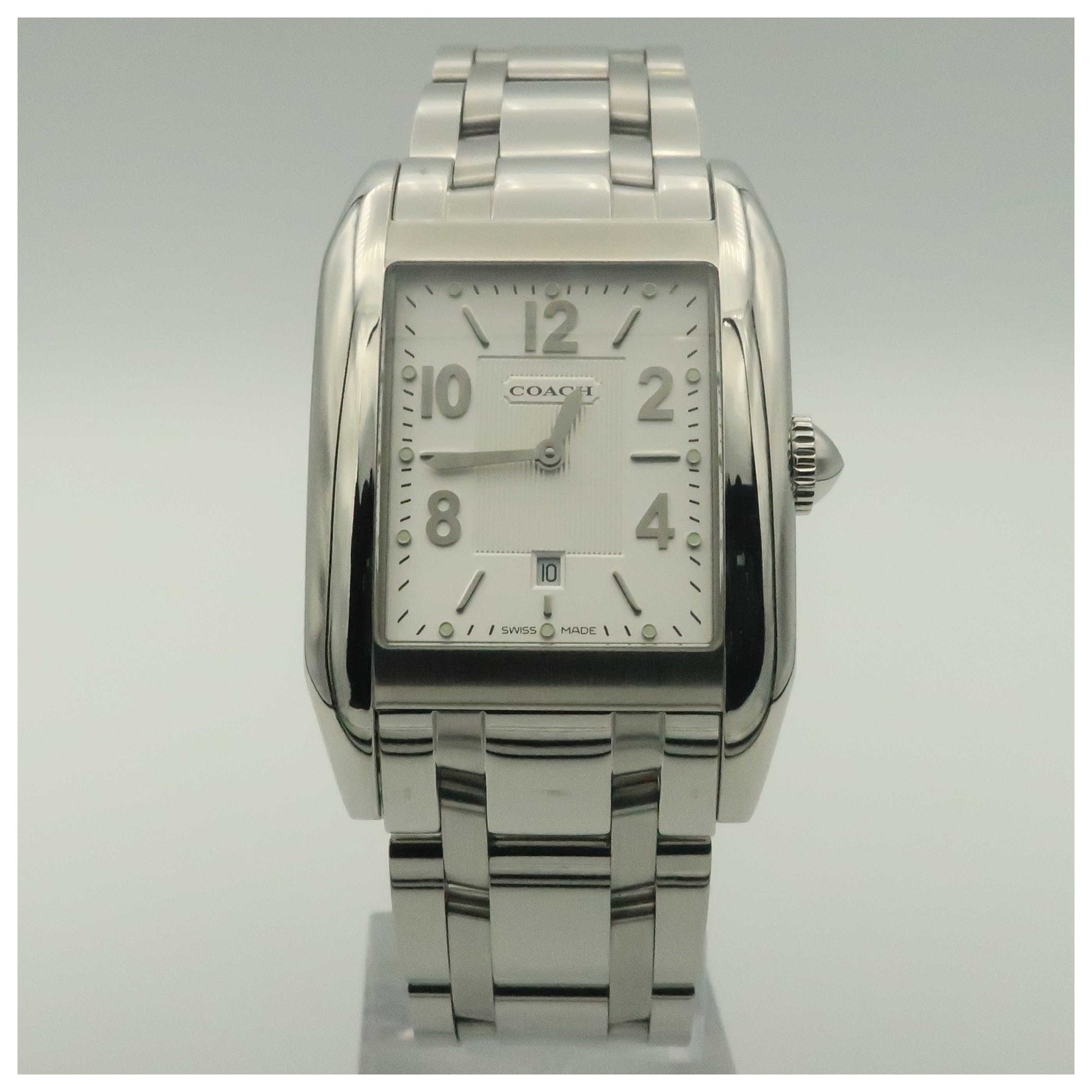 Front view of Coach Carlyle Men's Swiss Quartz (Battery-Powered) Watch 14600490-PO