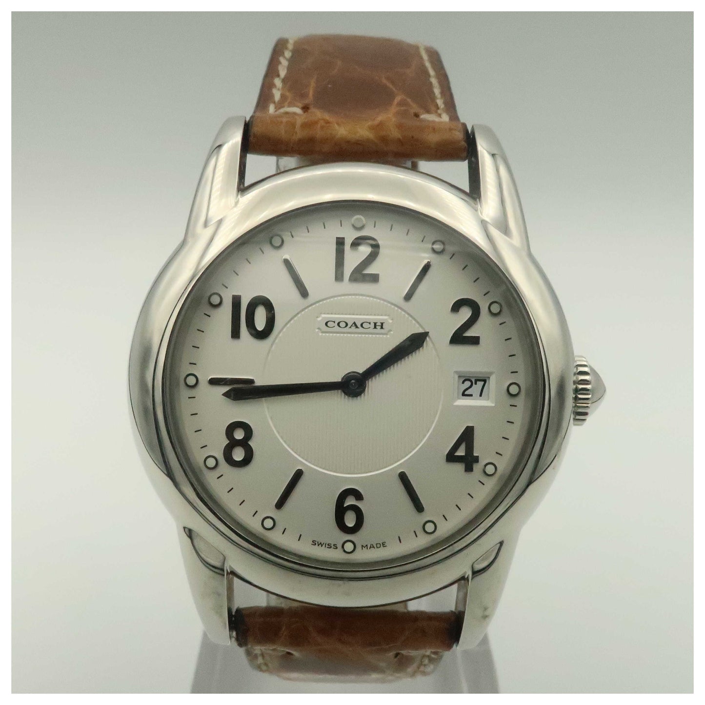 Front view of Coach Carlyle Men's Swiss Quartz (Battery-Powered) Watch 14600610-PO