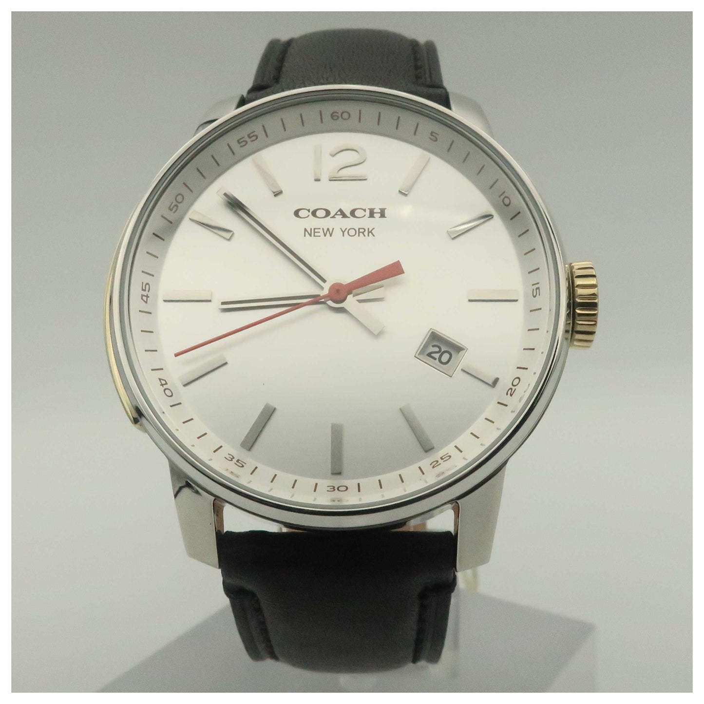 Front view of Coach Bleecker Men's Japanese Quartz (Battery-Powered) Watch 14601521-SDV