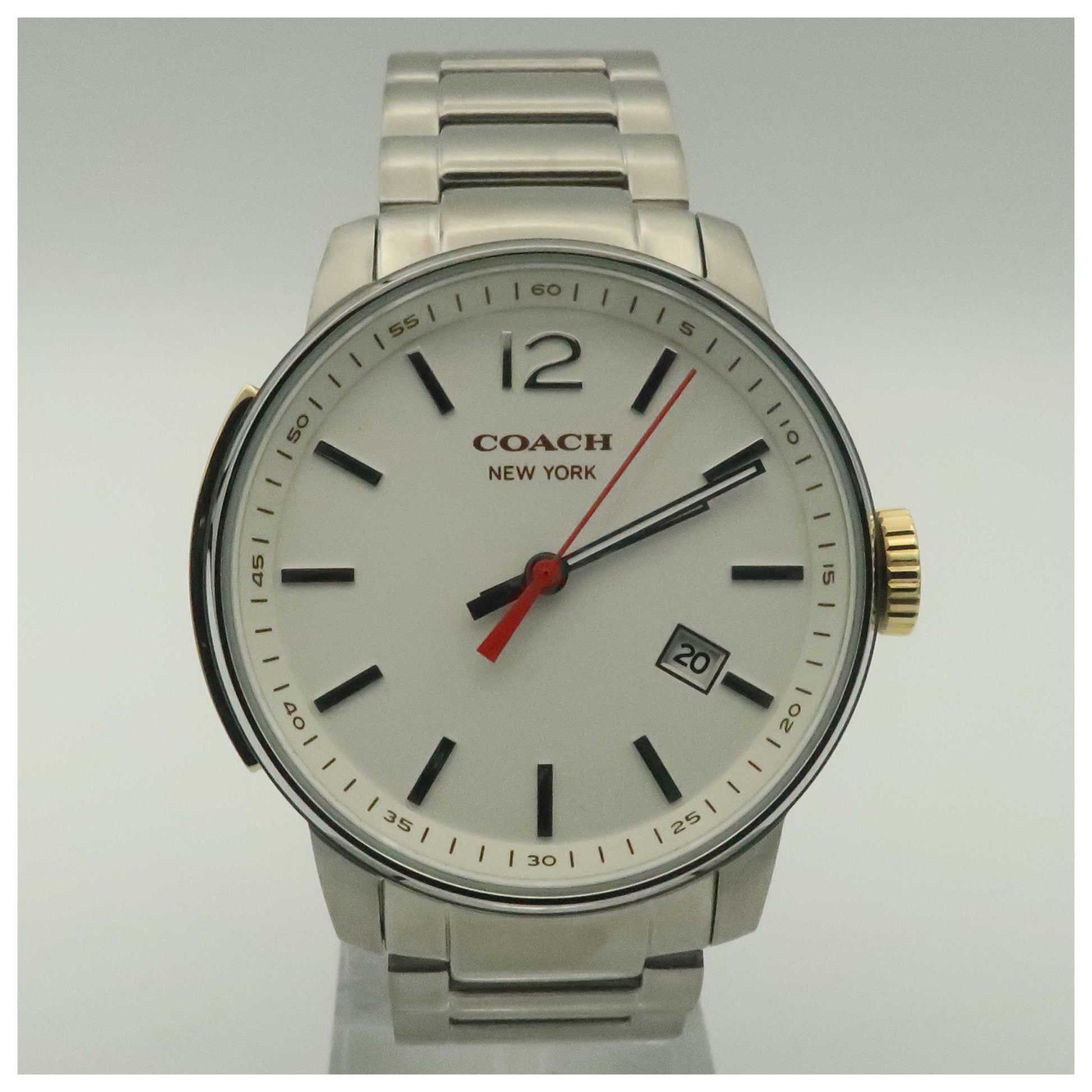 Front view of Coach Bleecker Men's Japanese Quartz (Battery-Powered) Watch 14601523-SDV