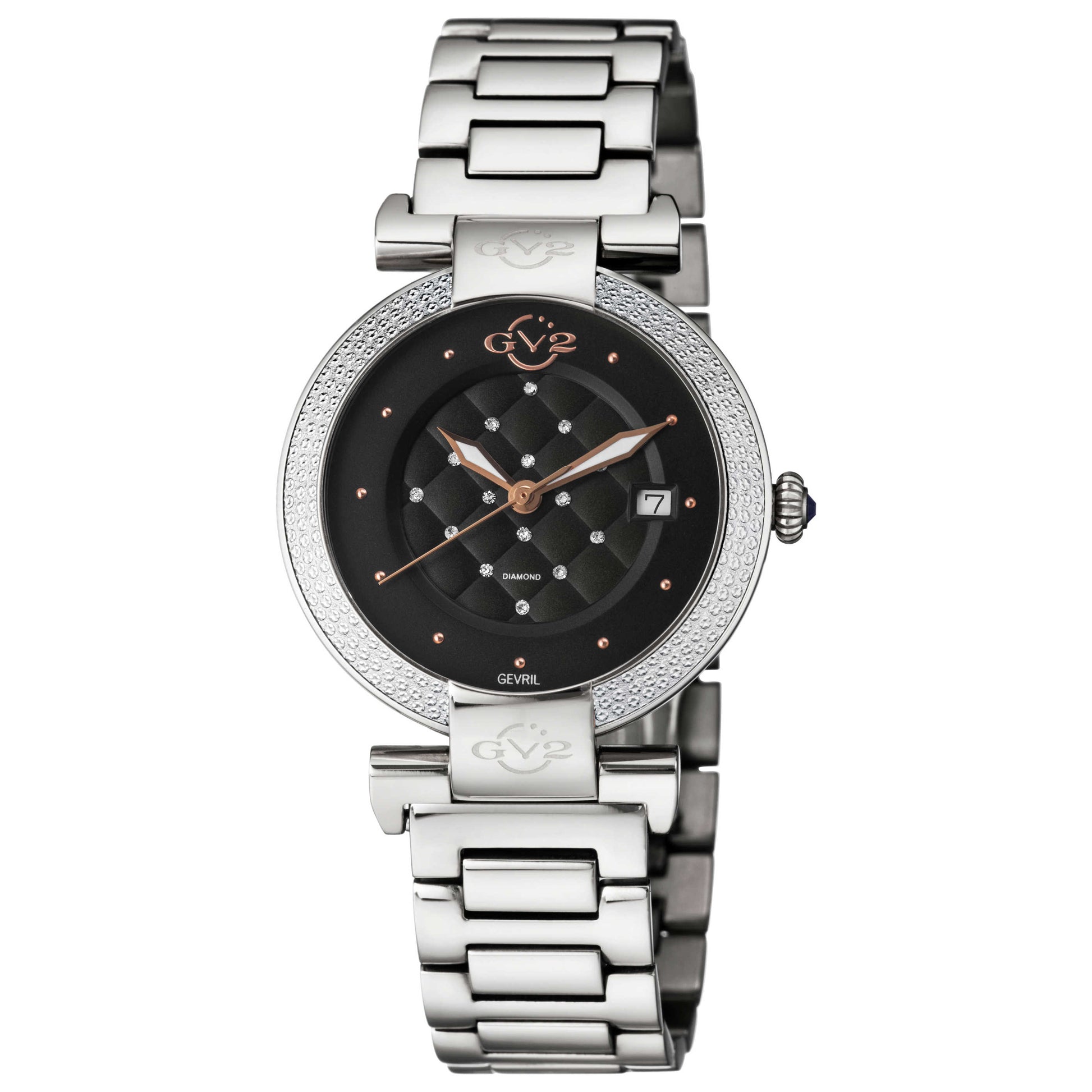 Front view of GV2 by Gevril Berletta Diamond Women's Quartz Watch 1500.7