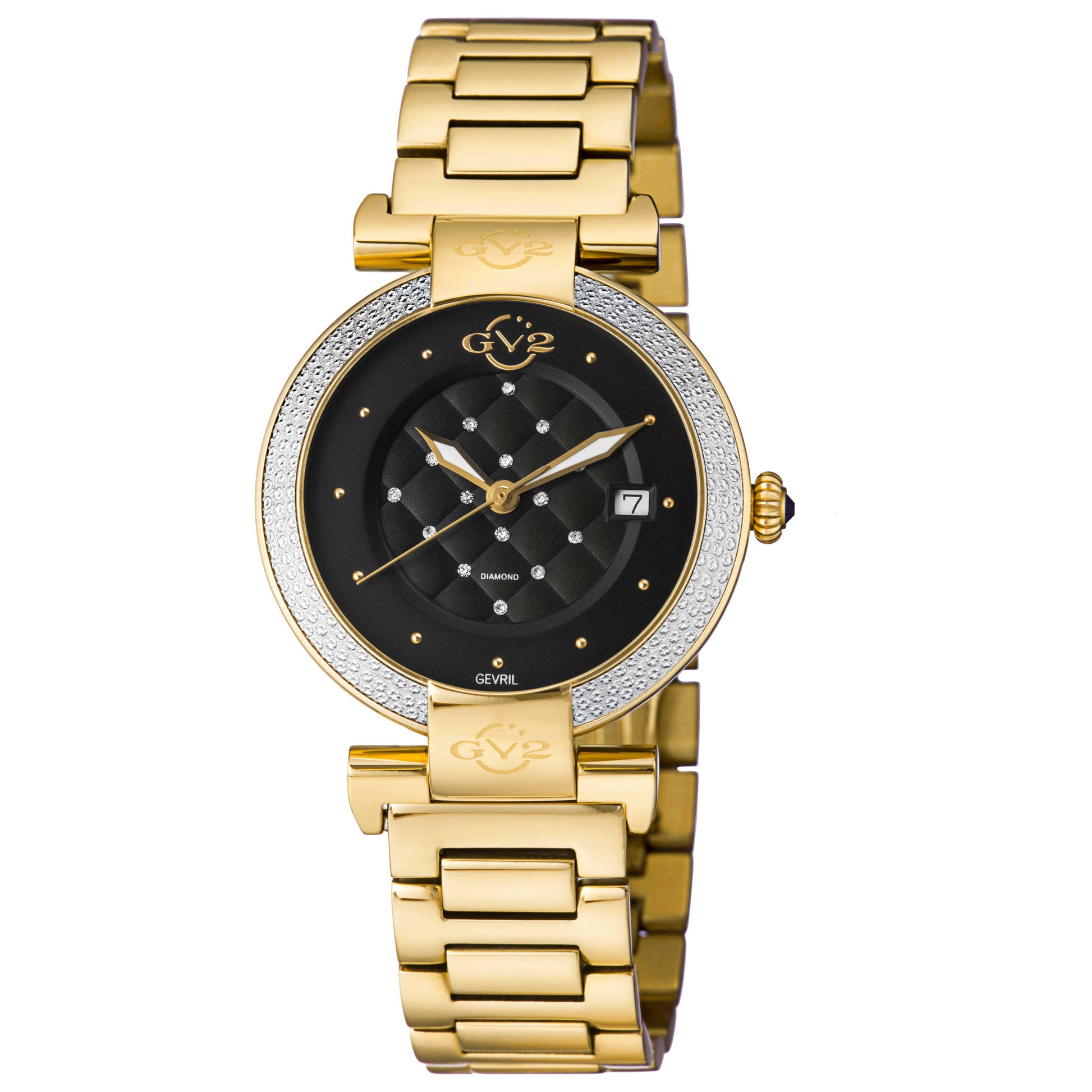Front view of GV2 by Gevril Berletta Diamond Women's Quartz Watch 1501.7