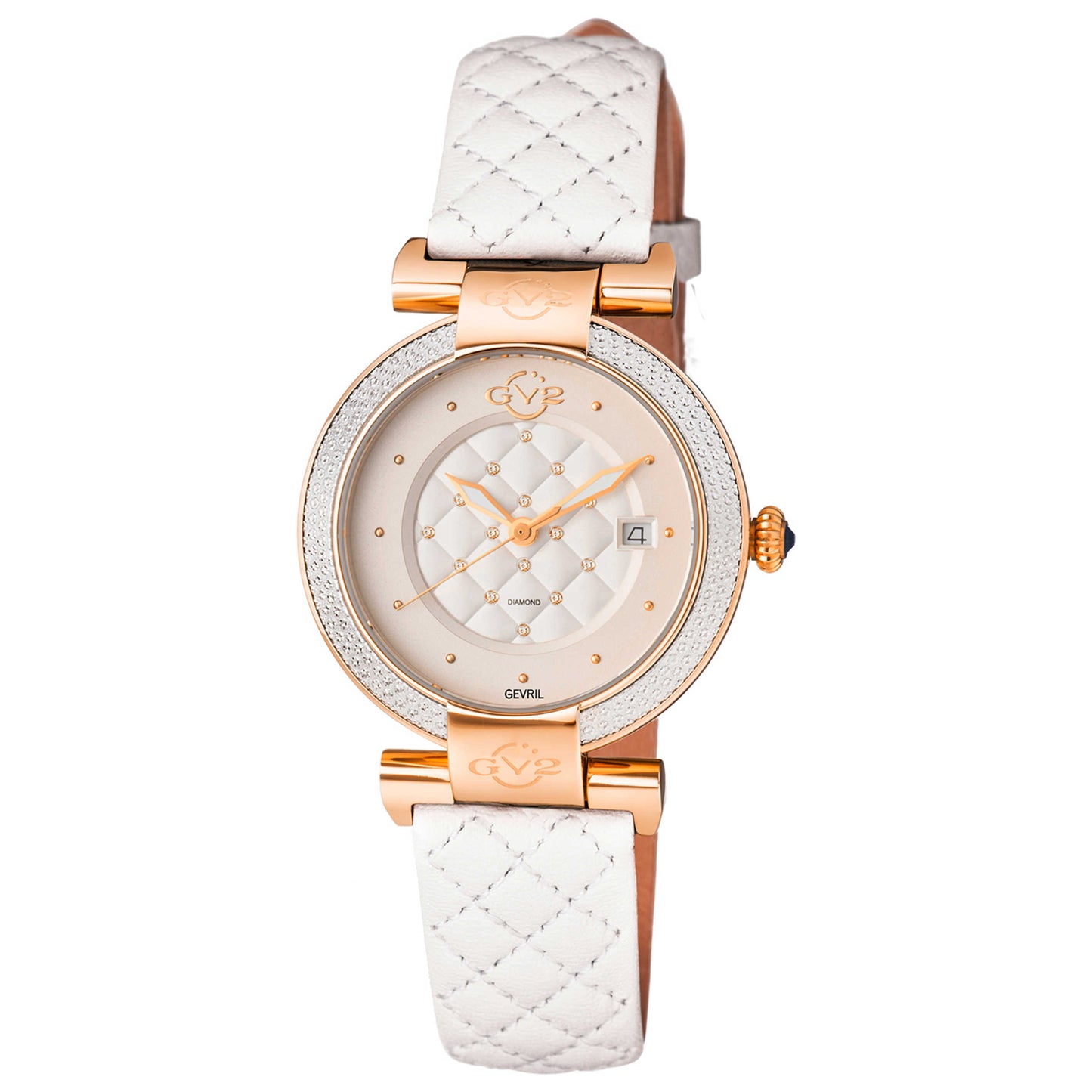 Front view of GV2 by Gevril Berletta Diamond Women's Quartz Watch 1502-L2