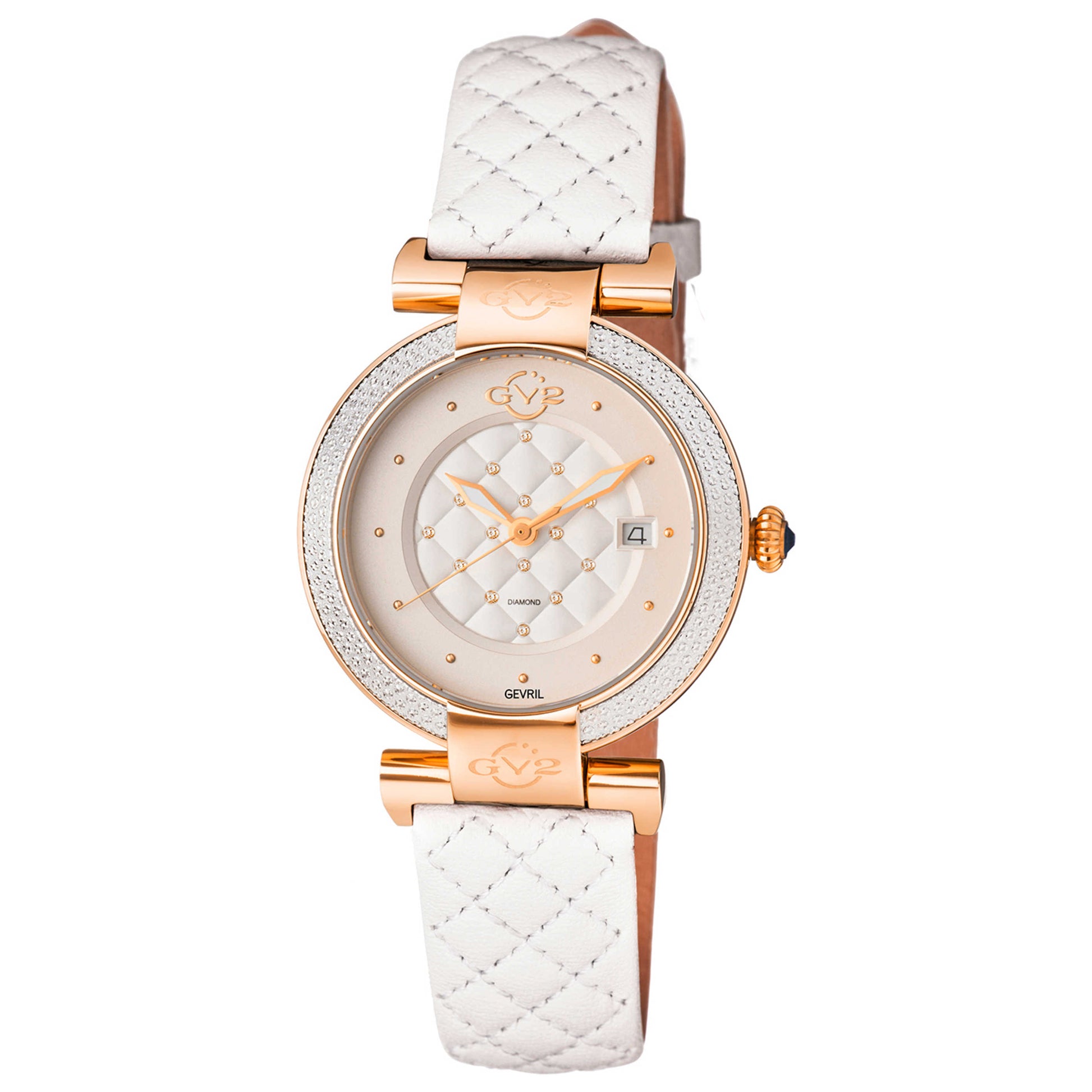 Front view of GV2 by Gevril Berletta Diamond Women's Quartz Watch 1502-L2