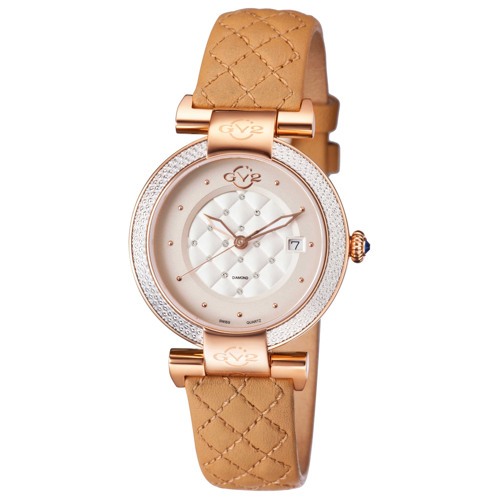 Front view of GV2 by Gevril Berletta Diamond Women's Quartz Watch 1502-L8