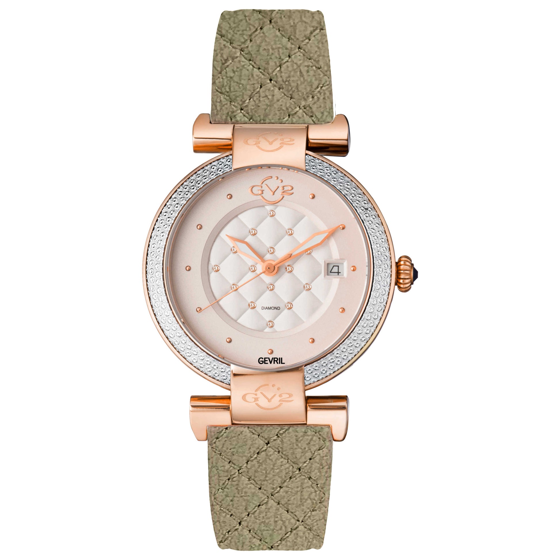 Front view of GV2 by Gevril Berletta Diamond Women's Quartz Watch 1502-V8