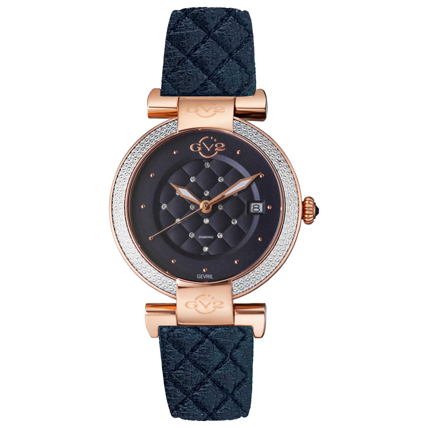 Front view of GV2 by Gevril Berletta Diamond Women's Quartz Watch 1509-V3