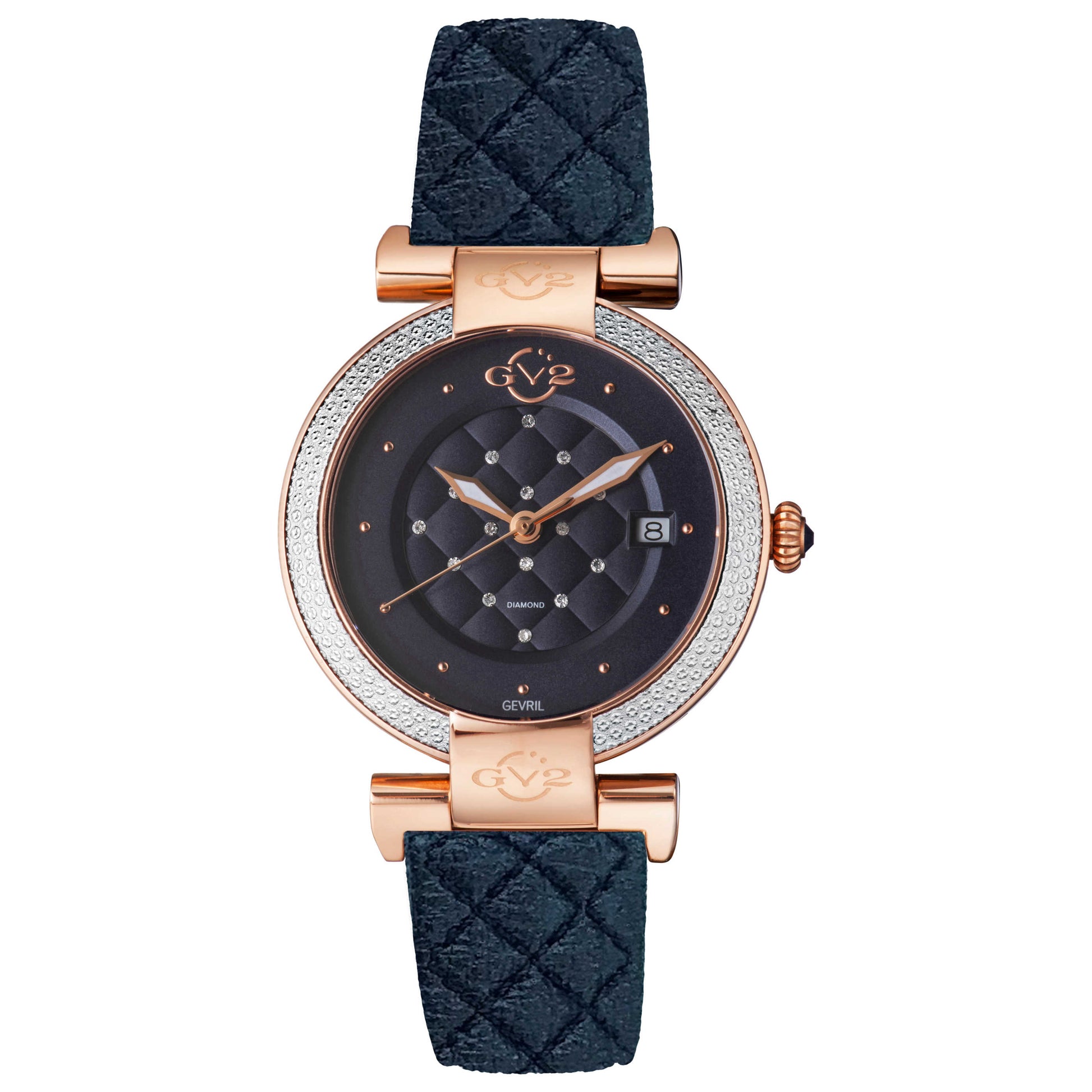 Front view of GV2 by Gevril Berletta Diamond Women's Quartz Watch 1509-V3