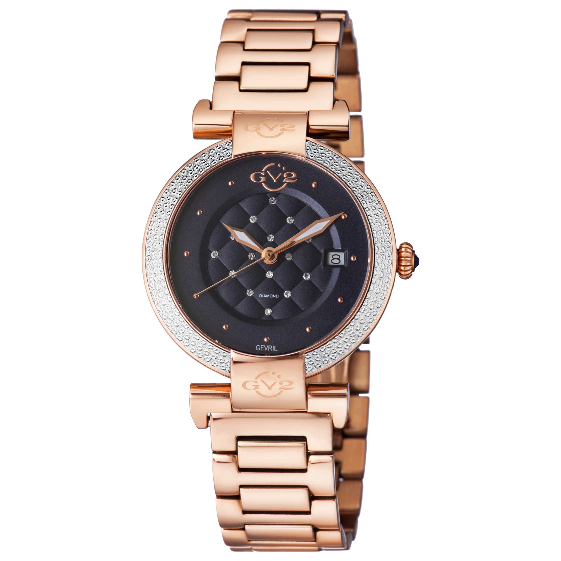 Front view of GV2 by Gevril Berletta Diamond Women's Quartz Watch 1509