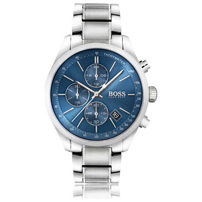 Front view of Hugo Boss Grand Prix Men's Quartz Watch 1513478