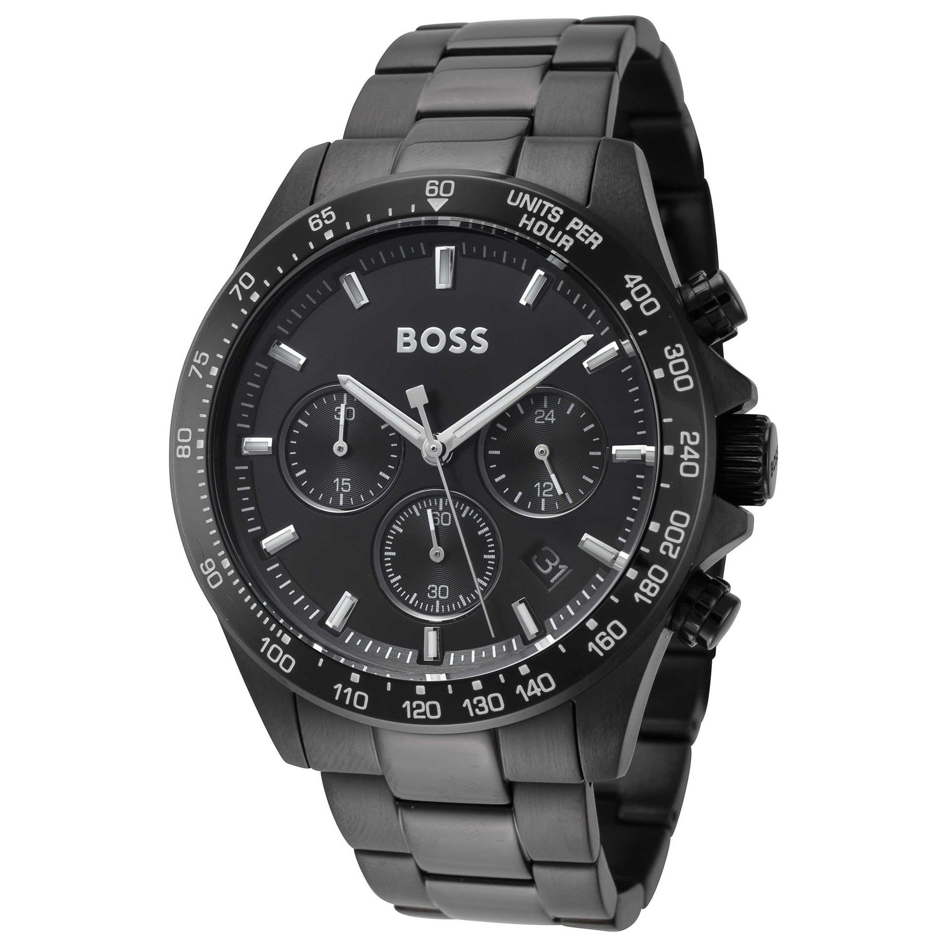 Front view of Hugo Boss Hero Men's Quartz Watch 1513754