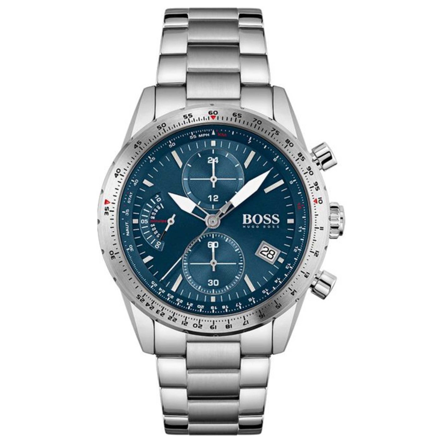 Front view of Hugo Boss Pilot Edition Chrono Men's Quartz Watch 1513850