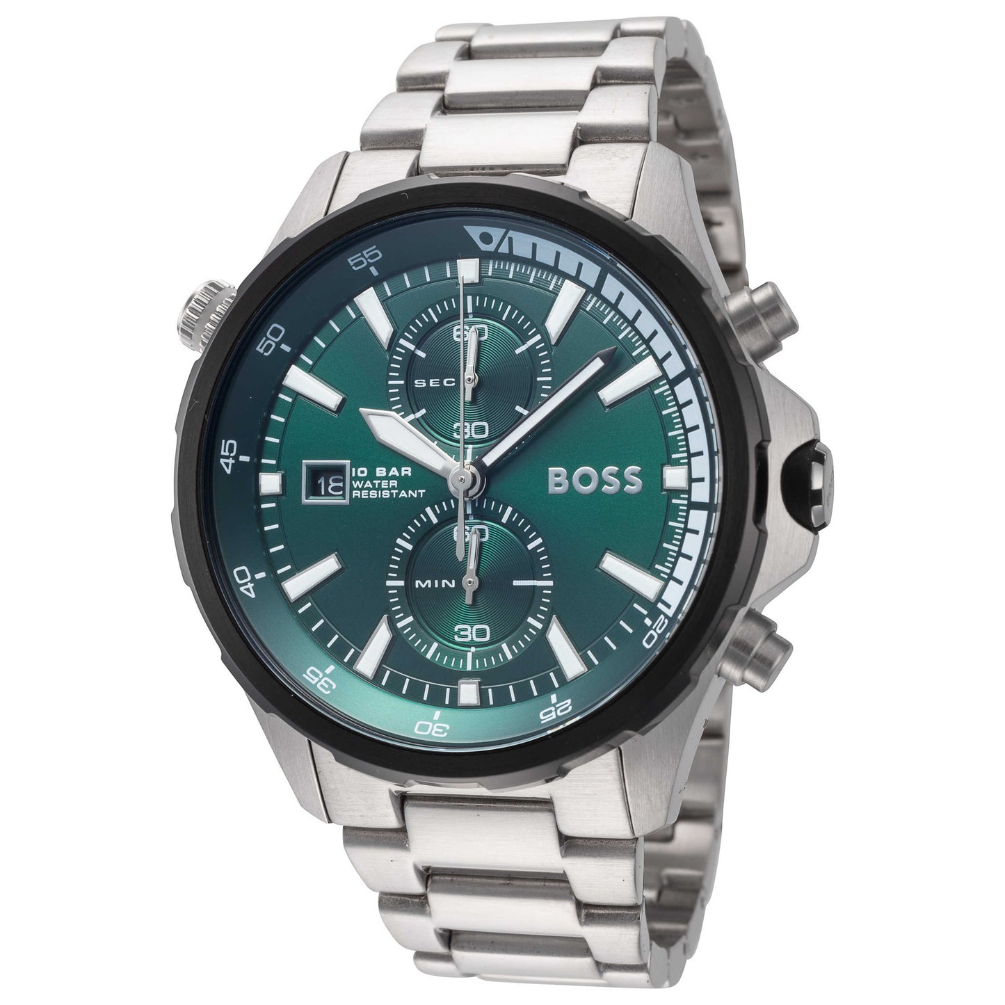Front view of Hugo Boss Globetrotter Men's Quartz Watch 1513930