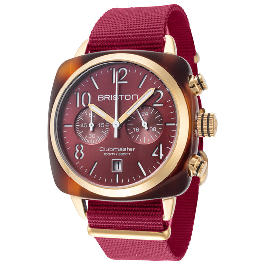 Front view of Briston Clubmaster Classic Men's Quartz Watch 15140.PRA.T.8.NBDX