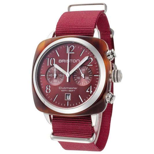 Front view of Briston Clubmaster Classic Men's Quartz Watch 15140.SA.T.8.NBDX